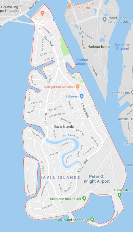 Davis Island Computer Repair near me tampa map