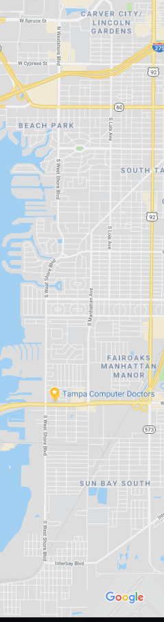 Westshore Computer Repair near me tampa map